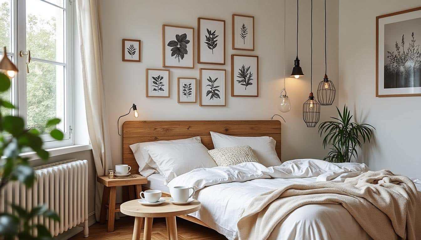 Comment intégrer des cadres muraux dans la décoration d'une chambre adulte