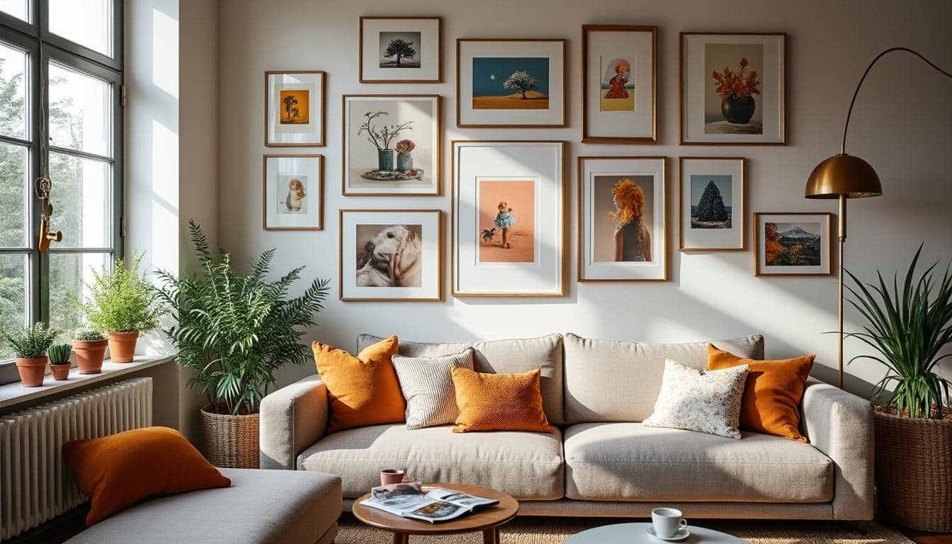 Inspiration pour créer une galerie de cadres muraux dans votre maison