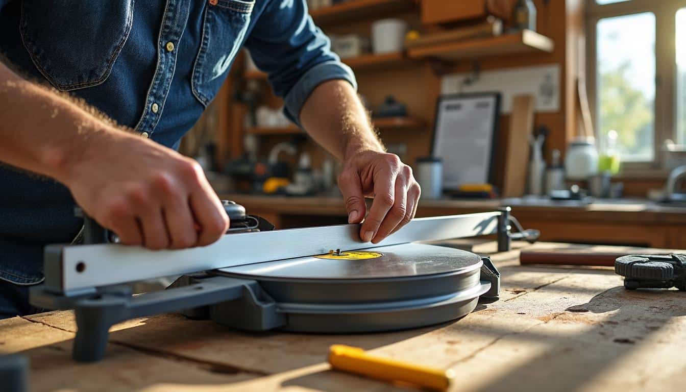 Illustration: Comment utiliser et installer correctement la lame sur la scie à ruban métal Parkside PMB 1100 B2