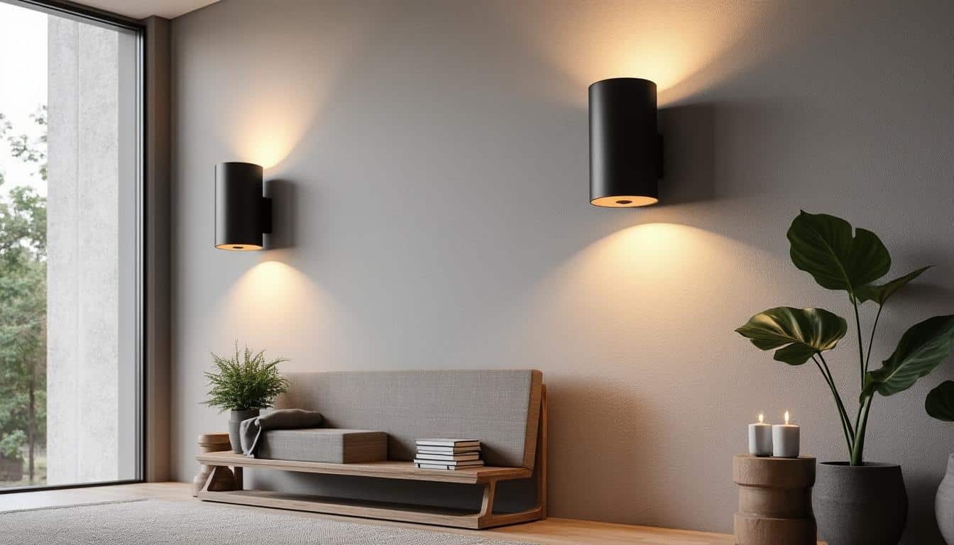 Illustration: Choisir les matériaux et formes idéaux pour votre applique murale noire design