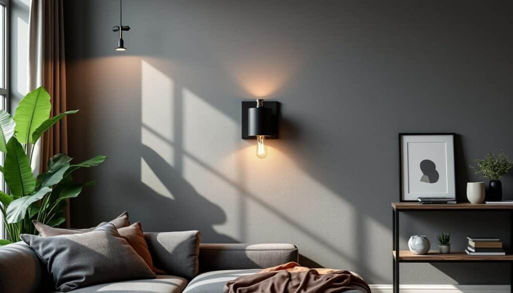 Applique murale noire design : élégance et lumière modulable