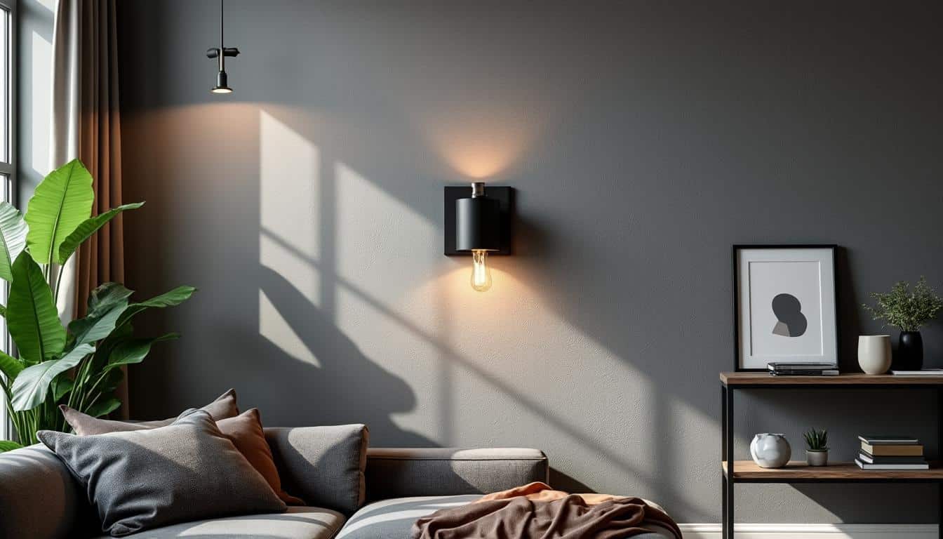 Applique murale noire design : élégance et lumière modulable