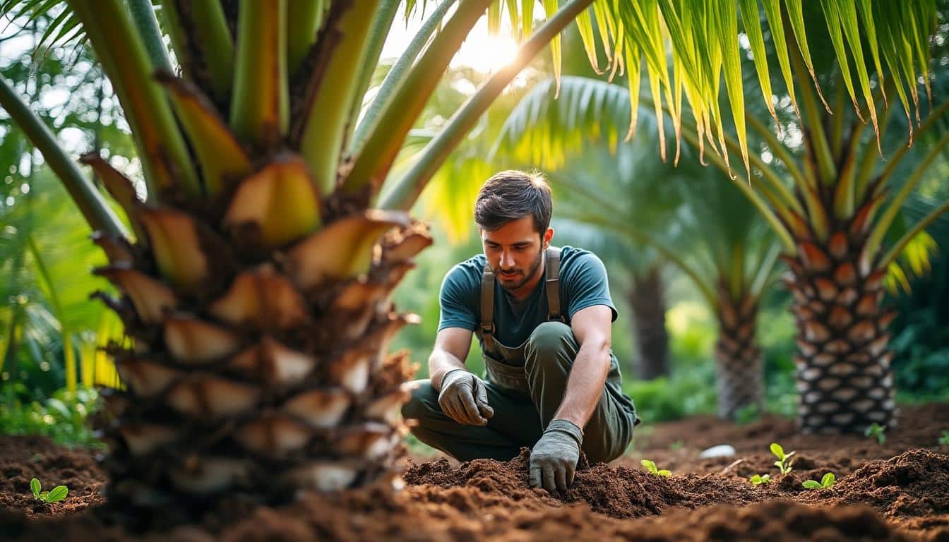 Illustration: Comprendre les besoins essentiels pour la croissance du palmier
