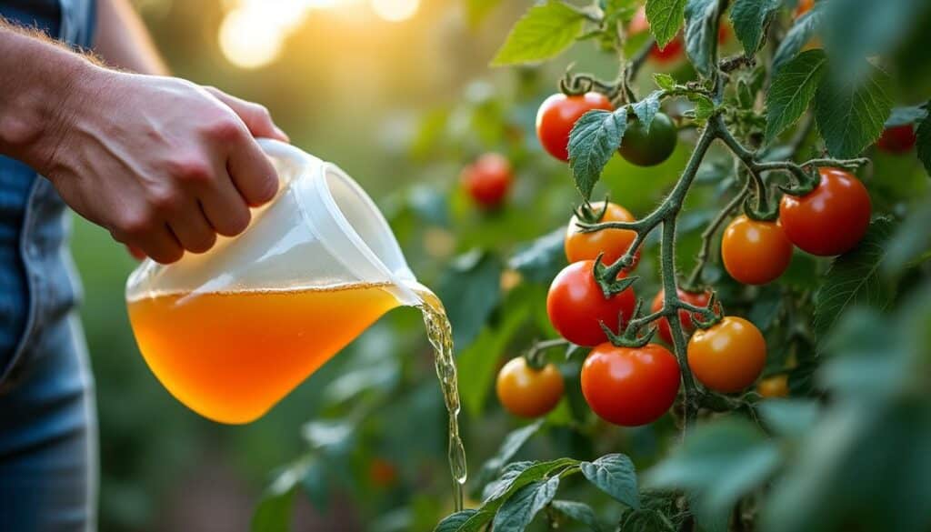 Engrais liquide pour la tomate : nutrition rapide et récolte abondante