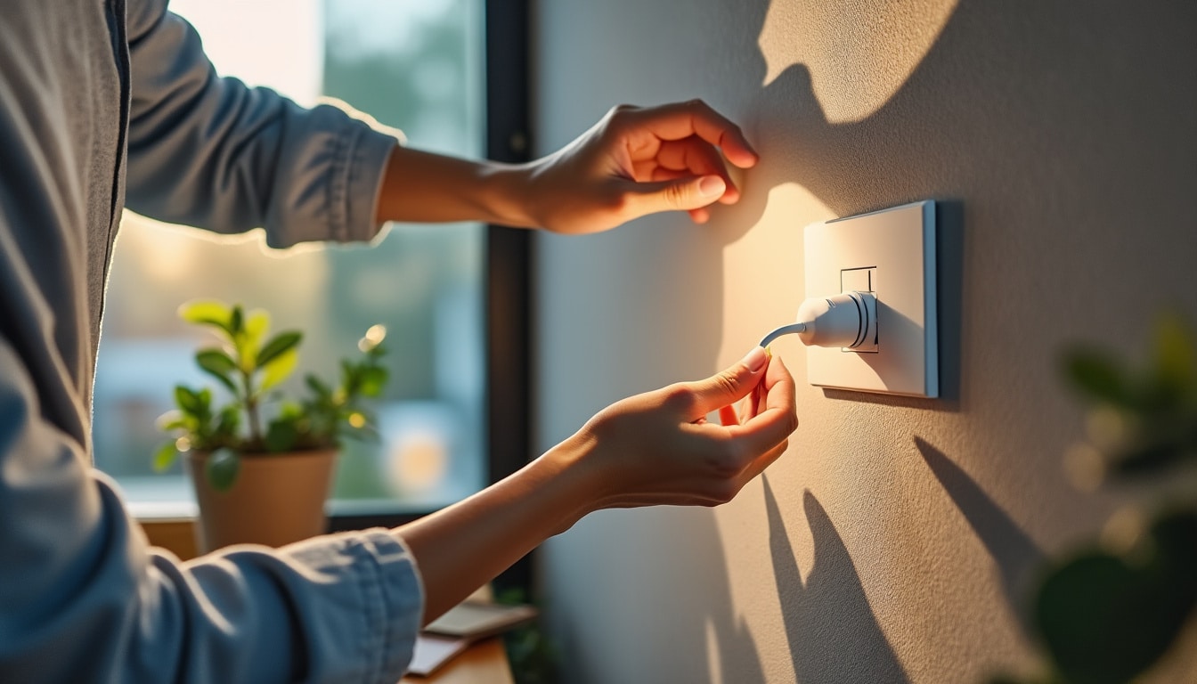 Illustration: Comprendre le fonctionnement d’une applique murale à branchement sur prise électrique