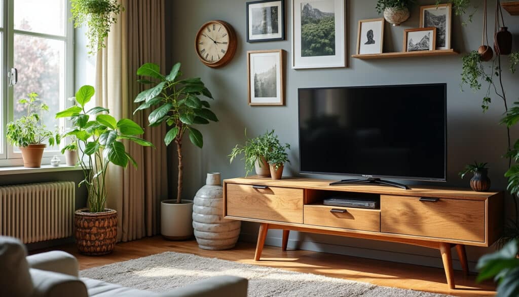 Déco derrière la télé : idées pratiques et esthétiques pour sublimer
