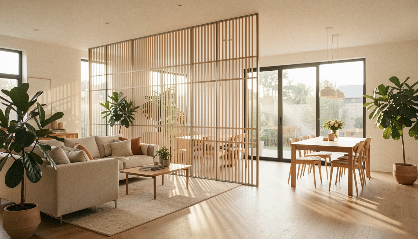 Cloison décorative pour structurer sans assombrir